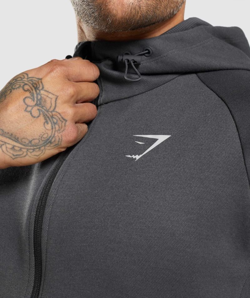 Men's Gymshark Apex Technical Jackets Dark Grey | NZ 6JOZXY